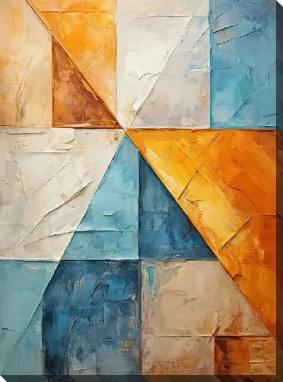 Картина маслом Треугольники №131