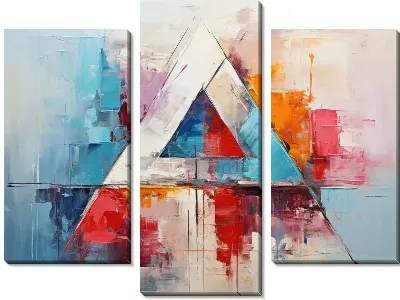 Модульная картина Треугольники №132