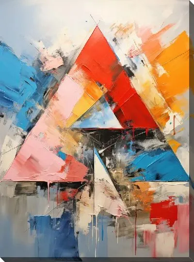Картина маслом Треугольники №133