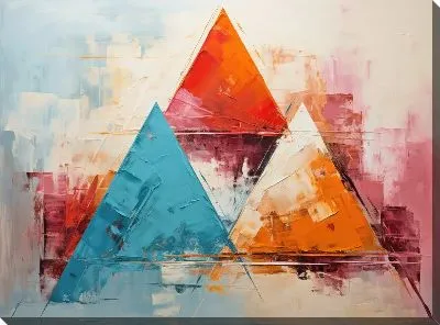 Картина маслом Треугольники №134