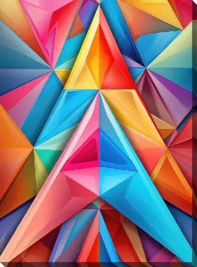 Картина маслом Треугольники №142