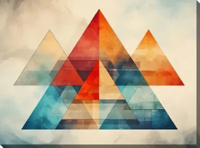 Картина маслом Треугольники №143