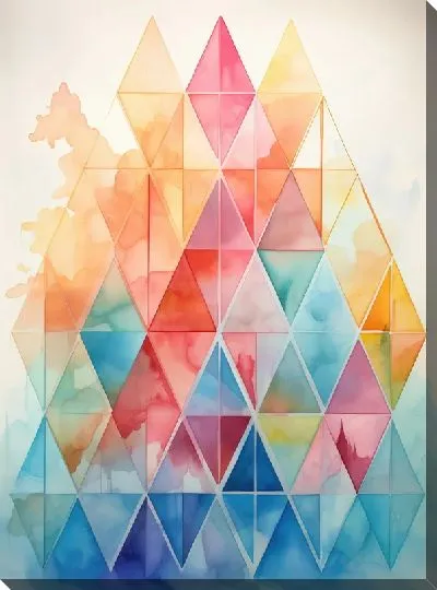 Картина маслом Треугольники №145