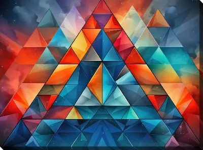 Картина маслом Треугольники №146
