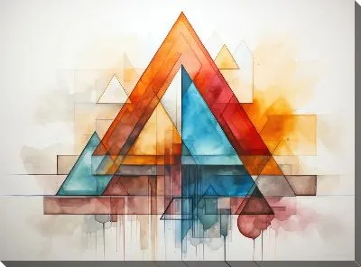 Картина маслом Треугольники №147