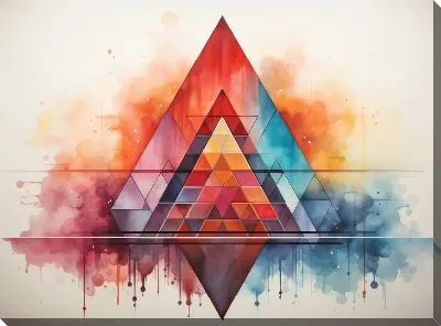 Картина маслом Треугольники №148