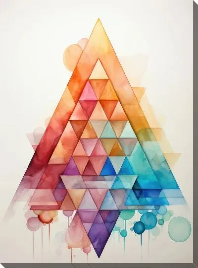 Картина маслом Треугольники №149