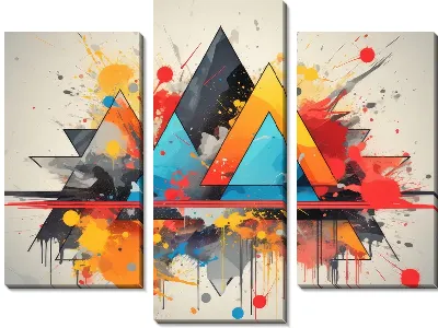 Модульная картина Треугольники №151