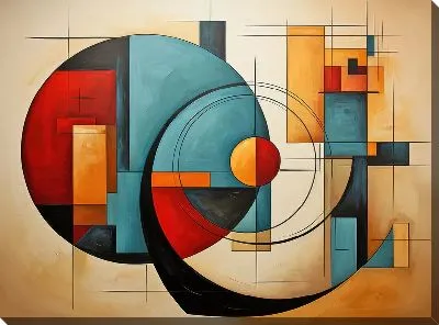 Картина маслом Арт круги №31