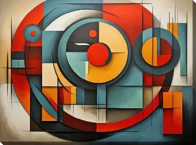 Картина маслом Арт круги №32