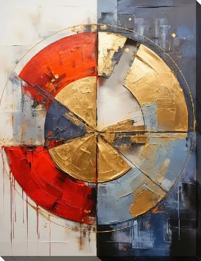 Картина маслом Арт круги №33