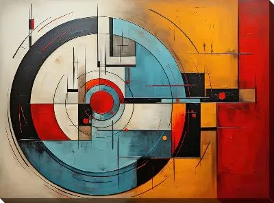 Картина маслом Арт круги №34