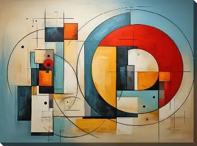 Картина маслом Арт круги №36