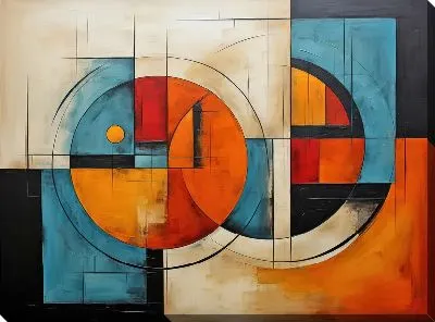 Картина маслом Арт круги №37