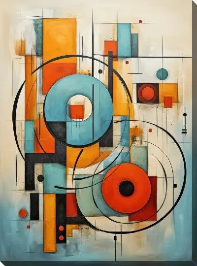 Картина маслом Арт круги №41