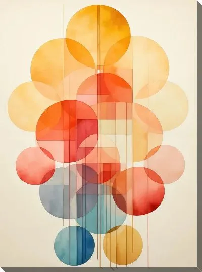 Картина маслом Арт круги №42