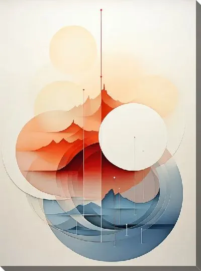 Картина маслом Арт круги №43