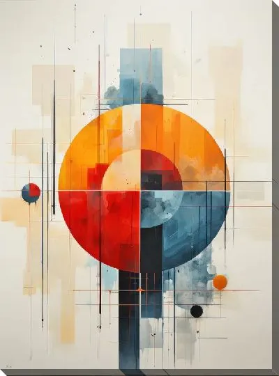 Картина маслом Арт круги №44