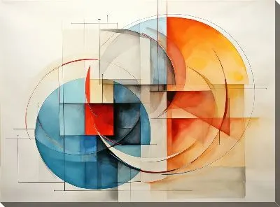 Картина маслом Арт круги №46