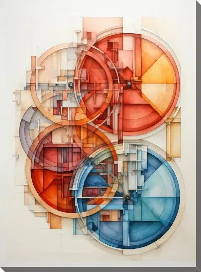 Картина маслом Арт круги №47