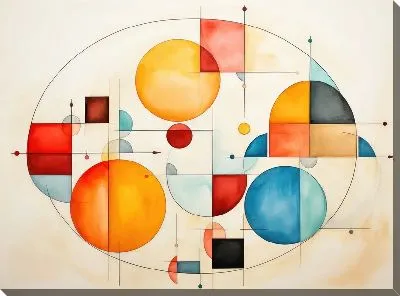 Картина маслом Арт круги №48