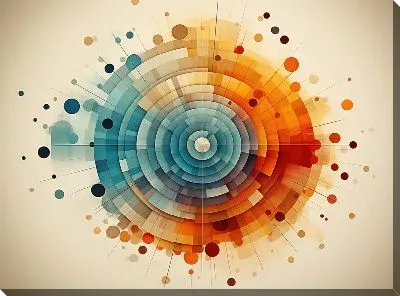 Картина маслом Арт круги №52