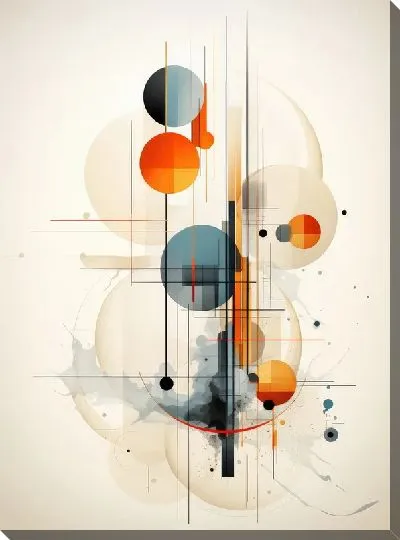 Картина маслом Арт круги №55