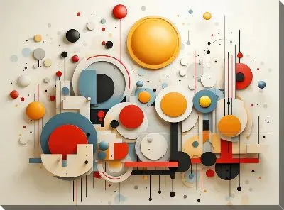 Картина маслом Арт круги №61