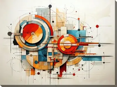 Картина маслом Арт круги №62