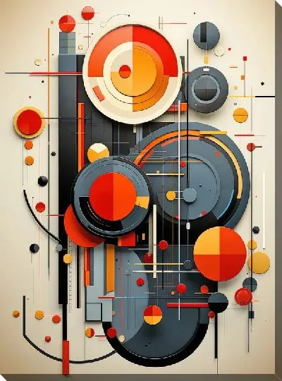 Картина маслом Арт круги №67