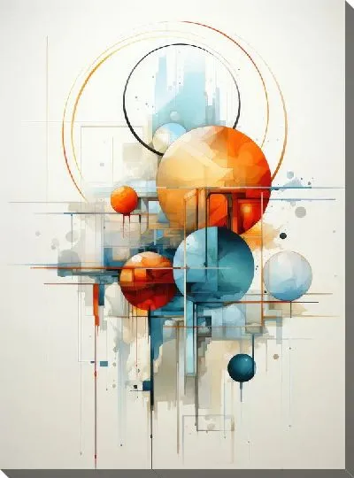 Картина маслом Арт круги №68