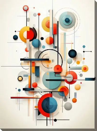 Картина маслом Арт круги №69