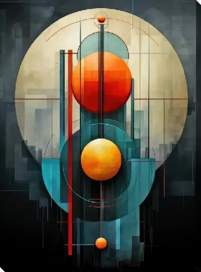 Картина маслом Арт круги №70