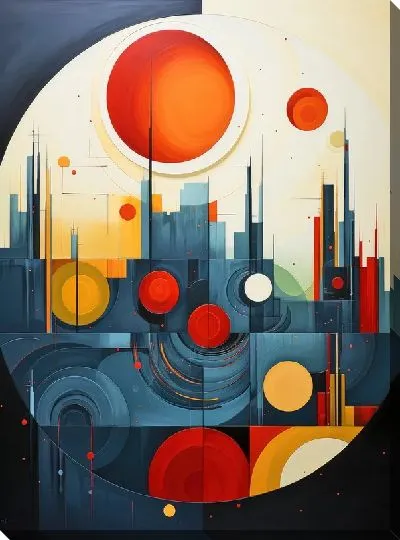 Картина маслом Арт круги №72