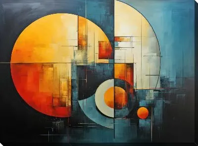 Картина маслом Арт круги №74