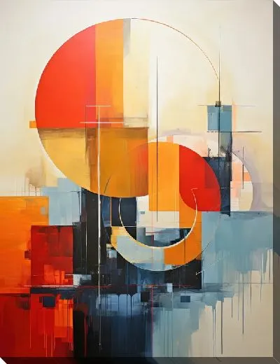 Картина маслом Арт круги №75