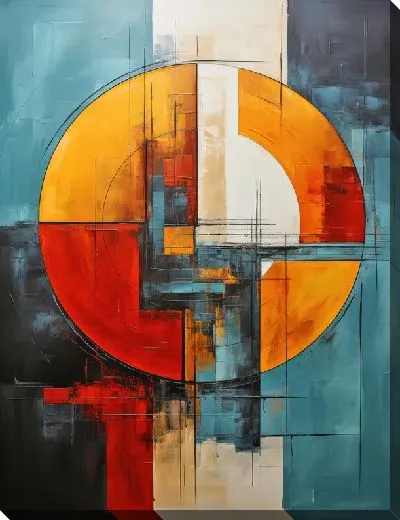 Картина маслом Арт круги №76