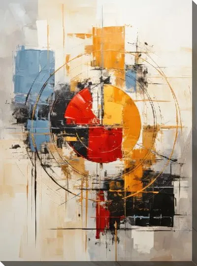 Картина маслом Арт круги №77