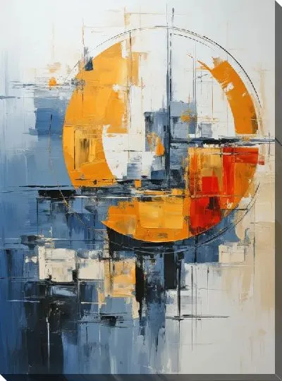 Картина маслом Арт круги №79