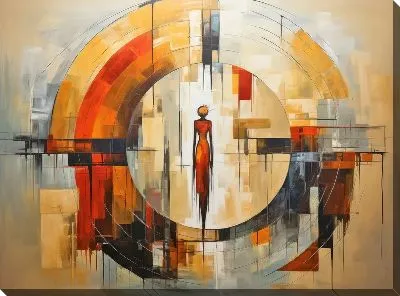 Картина маслом Арт круги №81