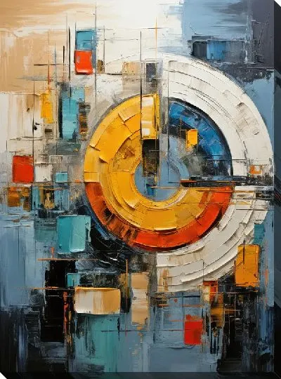 Картина маслом Арт круги №83