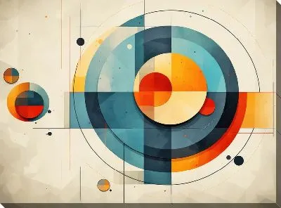 Картина маслом Арт круги №84