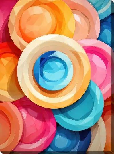 Картина маслом Арт круги №87