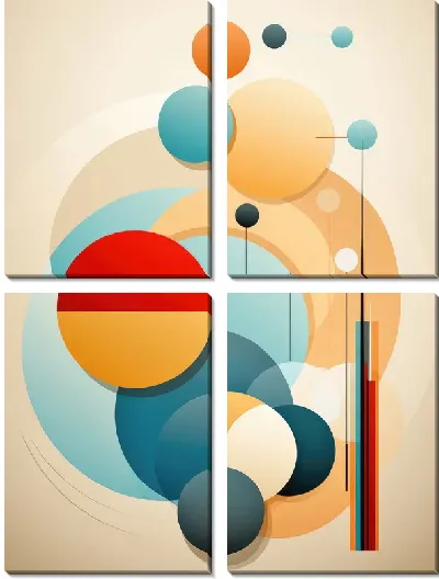 Модульная картина Арт круги №90
