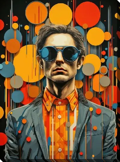 Картина маслом Арт круги №92