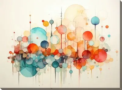 Картина маслом Арт круги №96