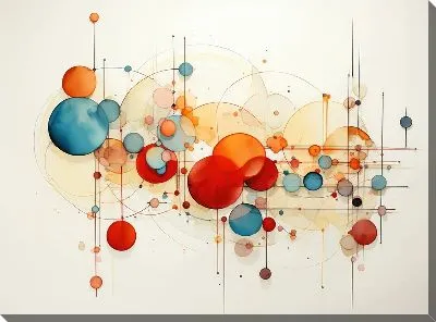 Картина маслом Арт круги №97