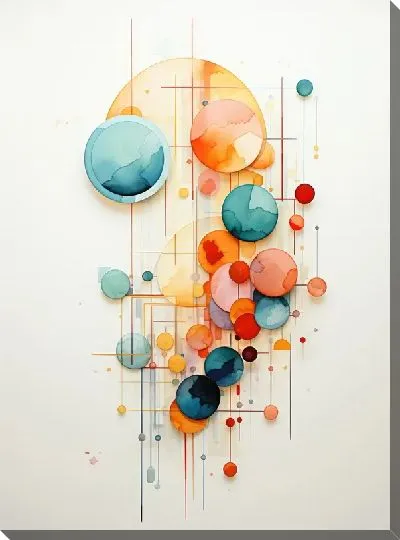 Картина маслом Арт круги №98