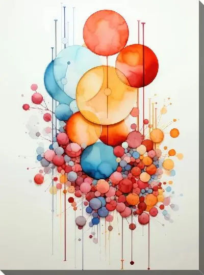 Картина маслом Арт круги №101