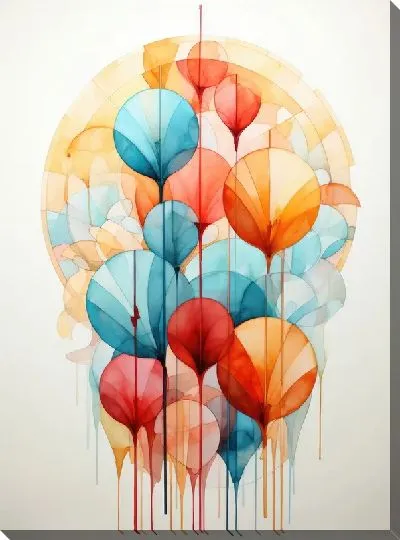 Картина маслом Арт круги №102